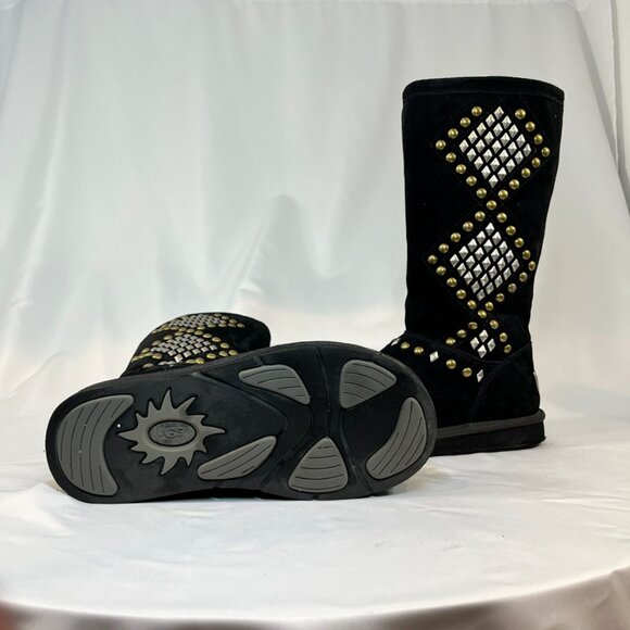 UGG Avondale Black Gold/Silver Studded Boots | Women's 8 - Picture 4 of 4